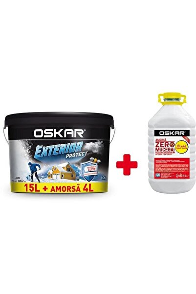 Oskar Washable Paint Exterior Protect, white, 15L, Zero Mold Primer, 4 L