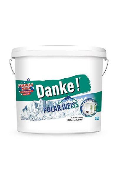 Danke Πλενόμενη βαφή PolarWeiss, λευκή, 25 λίτρα, Εσωτερικού χώρου