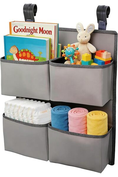 GENERAL Hanging Diaper Organizer for Crib/Playpen/Bassinet/Playard – Hold 80+...