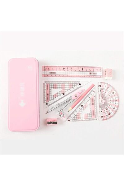 GENERAL Math Compass Student Geometry Set Math Compass Divider, Set Squares, ...