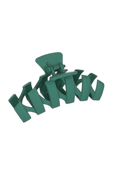 OEM Clamă Păr Verde Mat Zigzag pentru femei 11cm – prinzi rapid părul și tran...