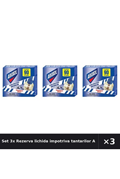 Aroxol Set 3x Rezerva lichida impotriva tantarilor Aroxol, 2x45 nopti