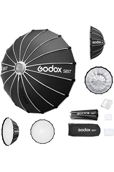Godox مظلة قابلة للطي سريعة الفك S85T مقاس 85 سم مع حامل بوينز، حل إضاءة ناعم...