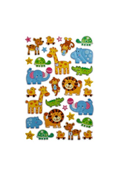 OEM Autocolante 3D cu Animale din Jungla - 31buc – personalizezi caiete, cărț...