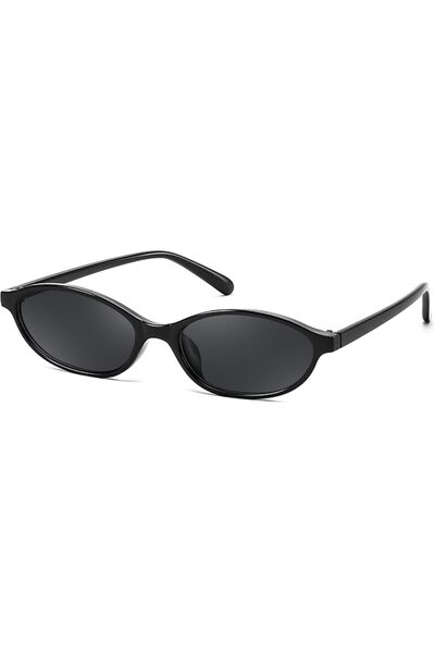 FEISEDY Retro Oval Cateye Sunglasses for Women Men 90s Narrow Lightweight Sha...