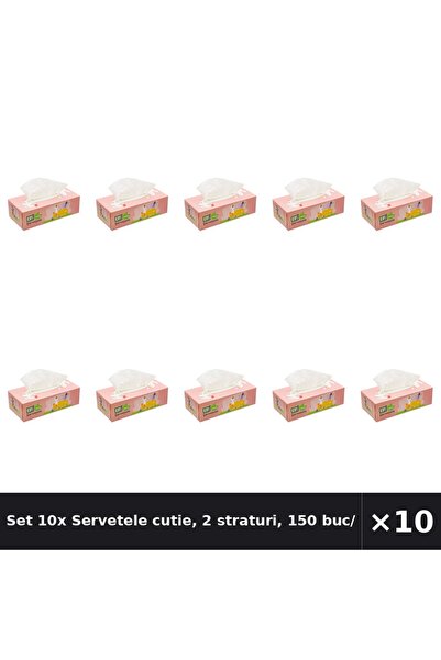 Elfi Set 10x Servetele cutie, 2 straturi, 150 buc/set, Family