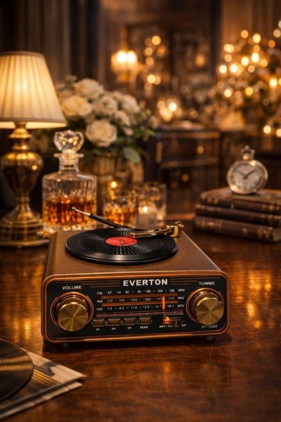 Kastore Plak Görünümlü Nostaljik Radyo RT-604