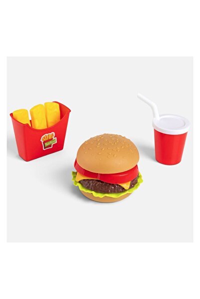 OEM Set de joacă realist Burger + Cartofi + Băutură, piese detașabile – dezvo...
