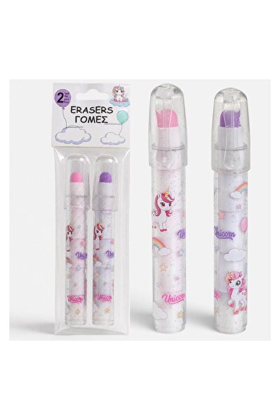OEM Radiere Tip Creion Fancy Unicorn 12cm - 2buc – corectezi ușor și păstrezi...