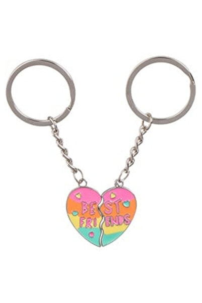 OEM Breloc Cadou de Culoare Argintie Curcubeu cu Mesaj "Best Friends"" 9cm - ...