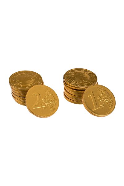 OEM Plasă 63 g cu monede din cacao cu lapte 1€ și 2€ – cadou dulce și amuzant...