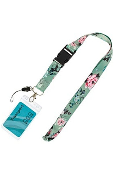 OEM Ecuson Legitimatie cu Snur Verde Floral