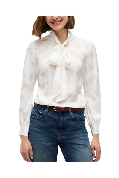 Tommy Hilfiger Γυναικείο Πουκάμισο Εκρού WW0WW52238-YA8