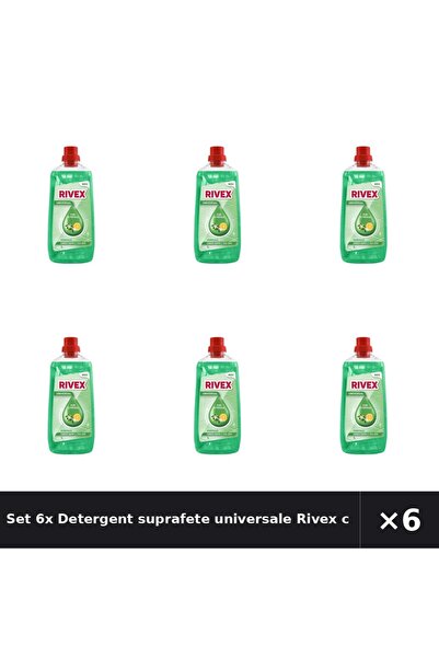 Rivex Set 6x Detergent suprafete universale cu flori de portocal, 1 l