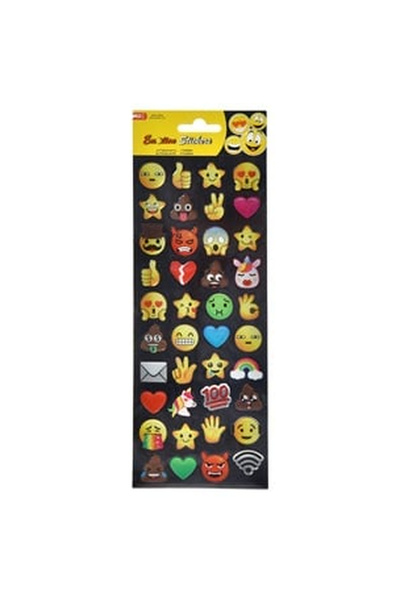 OEM Αυτοκόλλητα με μοτίβα Emoji & Emoticon - 42 τεμάχια