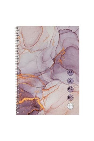 OEM Caiet A4 Matematica Model Marmura cu 2 Subiecte & Spirala - 64F