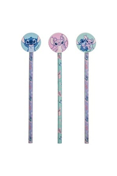 OEM Creioane Fancy cu Radiera Lilo & Stitch - 3buc