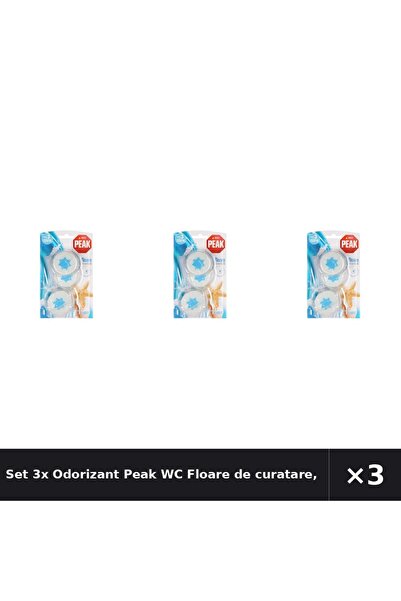 Peak WC Set 3x Odorizant Floare de curatare, Ocean Breeze, 3x45gr