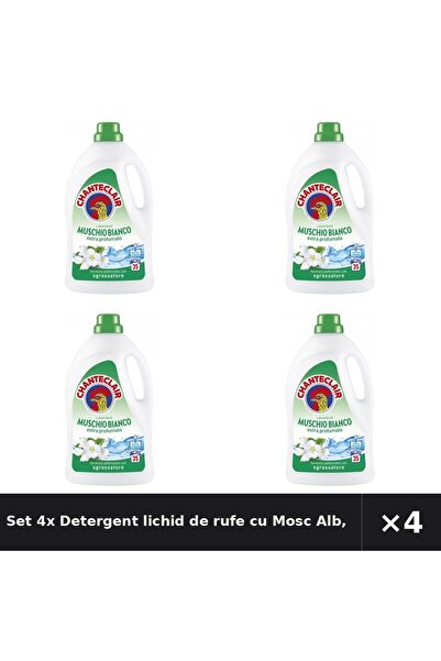 Chanteclair Set 4x Detergent lichid de rufe cu Mosc Alb, Chanteclair, 1575ml,...