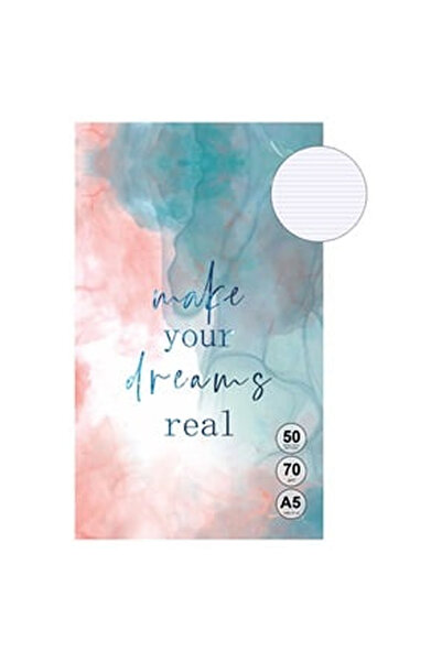 OEM Carnetel Notite A5 Roz Turcoaz cu Model Marble "Make Your Dreams Real"" -...