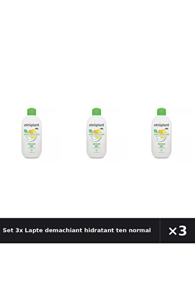 ELMIPLANT Set 3x Lapte demachiant hidratant ten normal mixt Skin Moisture, 20...