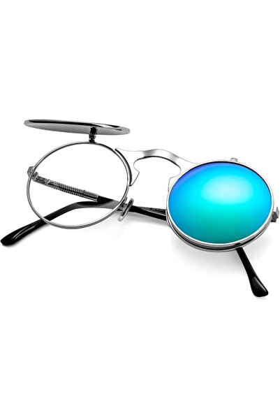 AIEYEZO نظارات شمسية دائرية قابلة للطي للرجال والنساء، نظارات ريف فليب بتصميم...