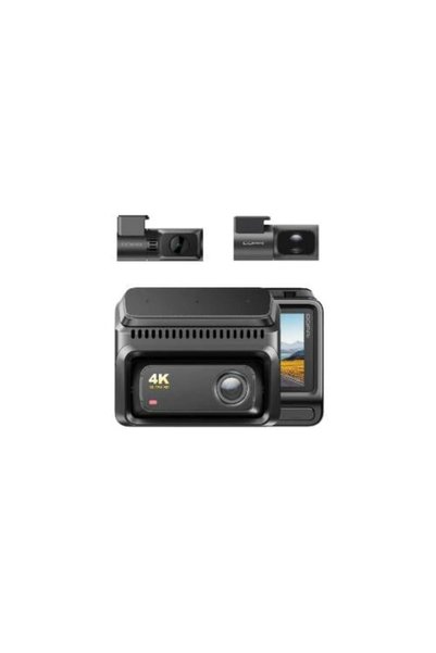 DDPAI - Z60T Triple Channel Car Camera 4K + 2K + 1080P HDR - Black
