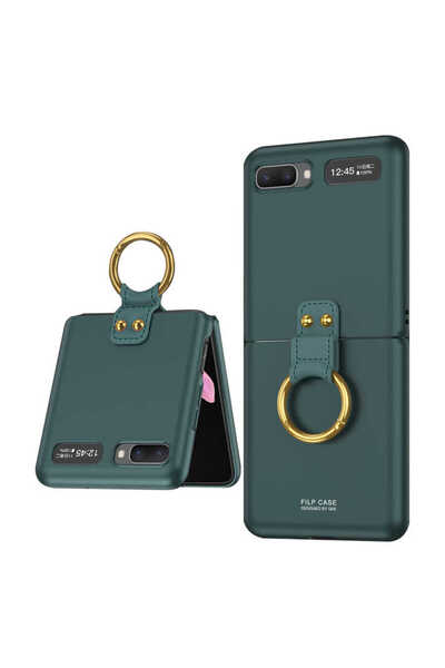 zore Galaxy Z Flip Case Omsy Flip Ring on the Phone Case