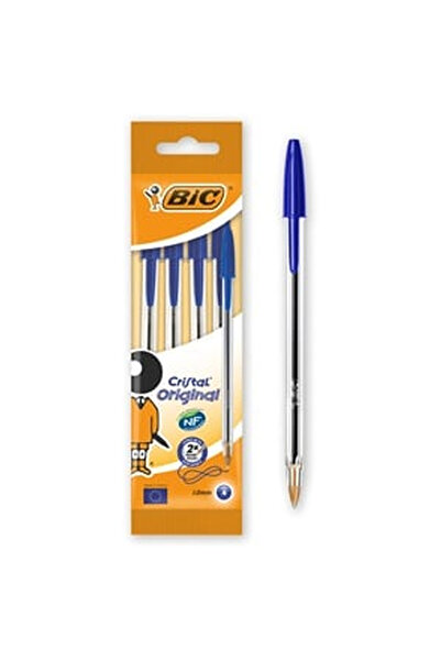 OEM BIC Ballpen Cristal Blue Pen Set - 4pcs