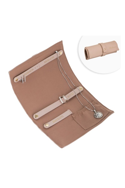 OEM Portofel roz pentru bijuterii 20x4x7 cm cu compartimente – organizare com...