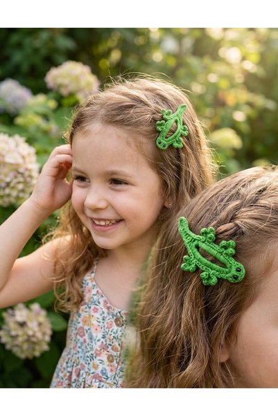 Hand Mother's Since 2024 Crochet Handmade 2-Piece Snap Buckle with Crocodile ...