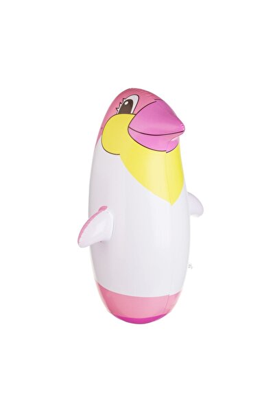 OEM Jucărie Gonflabila Sac de Box Pinguin 3D Roz Galben 48cm – pentru joacă ș...
