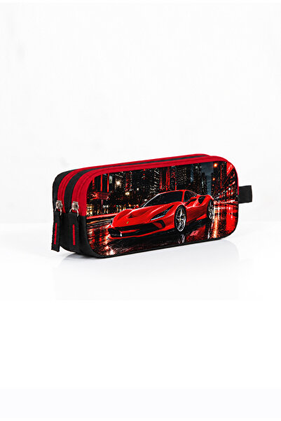 OMIX Original Neon Sports Car Model Double Compartment Pen Holder