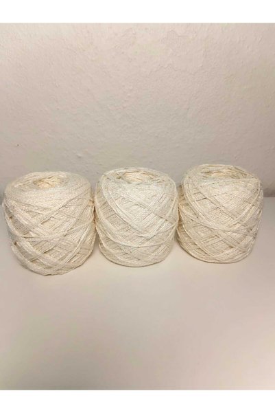 kartopya Krem Renkli Zincir Koton Örgü İpi 300gr(3x100 Gr)
