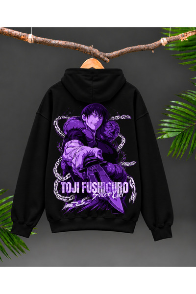 Toji Fushiguro Jujutsu Kaisen Anime Baskılı Oversize Hoodie