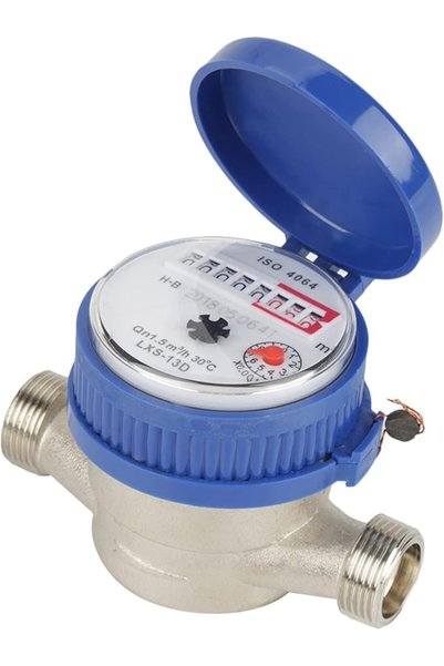 GOWENIC Water Meter,15mm 1/2 Inch Cold Water Meter with Fittings, for Garden ...
