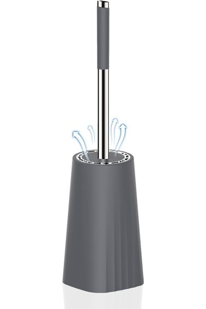 GENERAL SetSail Toilet Brush, Compact Size Toilet Bowl Brush and Holder Toile...