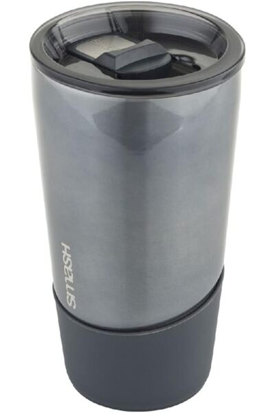 Smash Luxe Stainless Steel Ceramic Lined Barista Cup Grey and Black 355ml 5602
