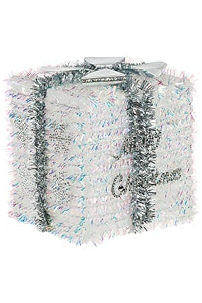 OEM Christmas Decoration Gift with White Tinsel Bow Snowflake Merry Christmas...
