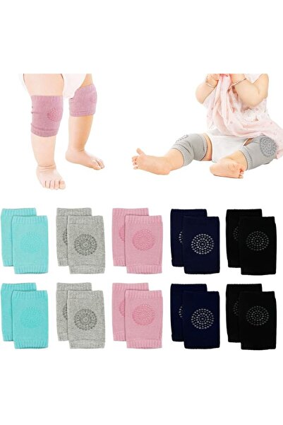 GENERAL 5 Pairs Nextnol Baby Crawling Anti-Slip Knee, Unisex Baby Toddlers Kn...