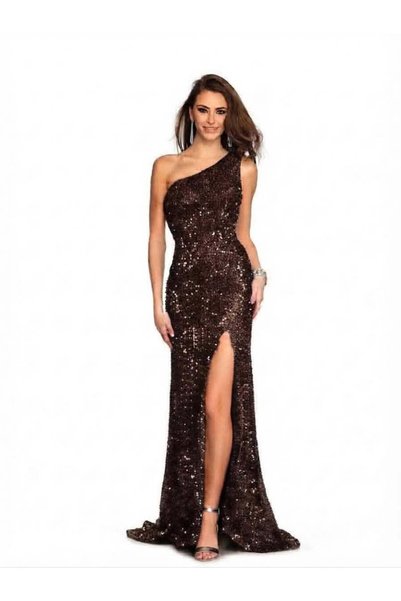 SELİN MODA EVİ SELİN MODA EVİ/ TREND TEK OMUZ YITMAÇLI KADİFE ELBİSE