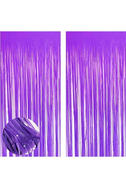 Goldedge Metallic Tinsel Foil Fringes Curtains Party Photo Backdrop for Birth...