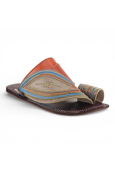 Al fanoos Embroidered Handmade Arabic Sandals for Men