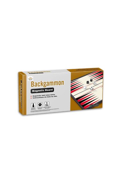 QX Joc de societate Backgammon cu tabla magnetica, 2 jucatori, 6 ani+