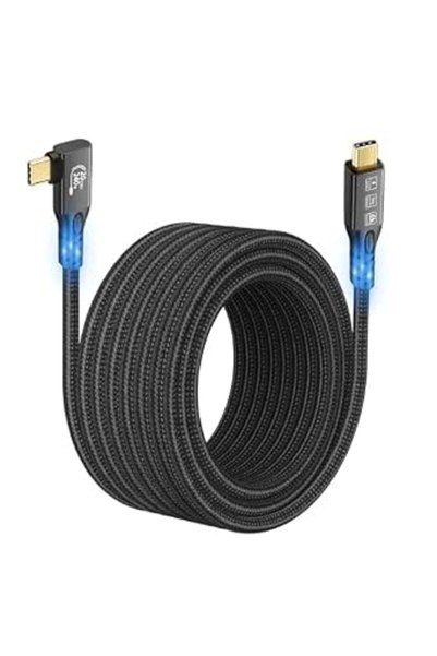 GENERAL USB C 3.2 Gen2 20Gbps Cable, CHENLENIC 90Degree Type C 4K@60Hz UHD Vi...