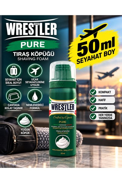 WRESTLER PURE 50 ML SEYAHAT BOY TIRAŞ KÖPÜĞÜ