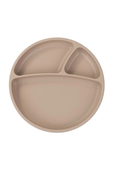OiOi Portion Vacuum Bottom Silicone Plate Bubble Beige