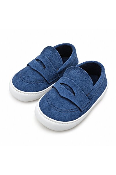 Pure Boutique Mocasini bebe baieti albastri, pantofiori eleganti cu talpa moale