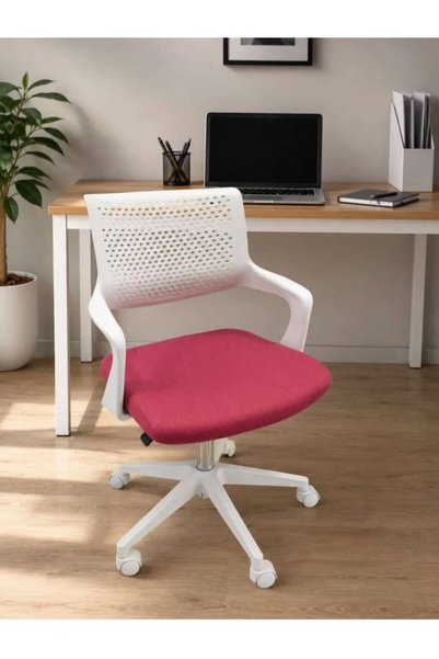 YENİLİK RÜZGARI Ergonomik Fileli Ofis Çalışma Koltuğu - Beyaz Çalışma Koltuğu...