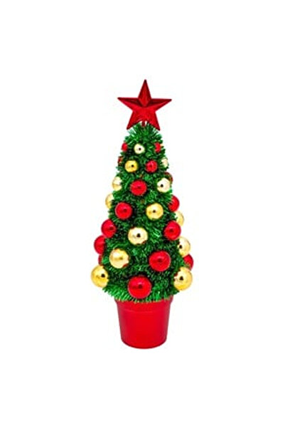 OEM Decorative Christmas Tree Golden Red Globes 39cm